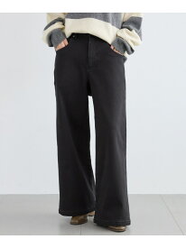 【SALE／50%OFF】裏起毛ワイドデニムパンツ【WEB限定サイズL】 BARNYARDSTORM バンヤードストーム パンツ ジーンズ・デニムパンツ ブラック【RBA_E】【送料無料】[Rakuten Fashion]