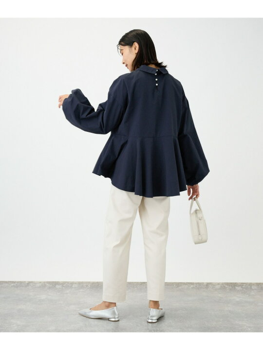 楽天市場】【SALE／12%OFF】パールボタンペプラムブラウス 