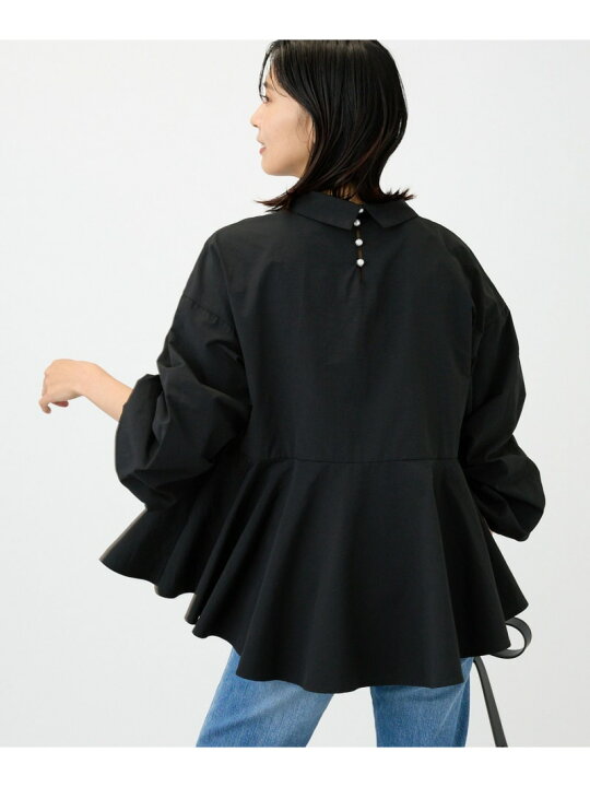 楽天市場】【SALE／12%OFF】パールボタンペプラムブラウス 