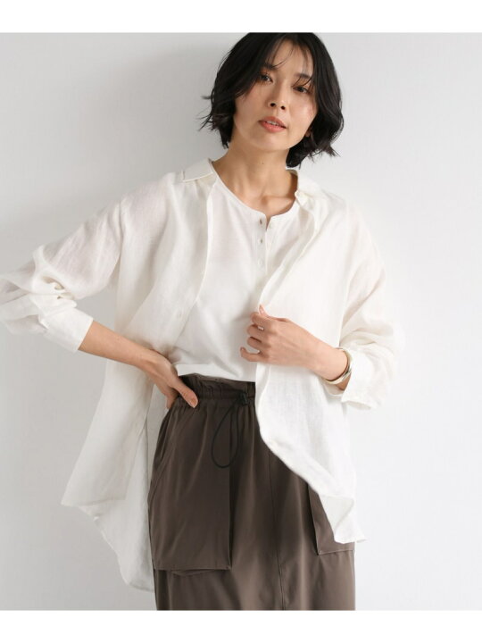 楽天市場】【SALE／50%OFF】スタンダードリネンシャツ【WEB限定サイズL 