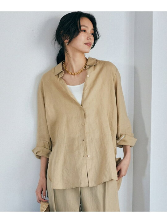 楽天市場】【SALE／50%OFF】スタンダードリネンシャツ【WEB限定サイズL