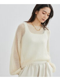 【SALE／50%OFF】モヘア袖ボリュームニット BARNYARDSTORM バンヤードストーム トップス ニット ホワイト【RBA_E】【送料無料】[Rakuten Fashion]