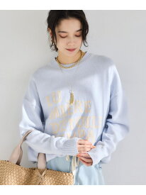 【SALE／30%OFF】ルーズシルエットロゴニット / ハンドウォッシャブル BARNYARDSTORM バンヤードストーム トップス ニット ホワイト グレー ブルー【RBA_E】【送料無料】[Rakuten Fashion]