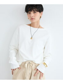 【SALE／30%OFF】ボートネックロンT / マシンウォッシャブル BARNYARDSTORM バンヤードストーム トップス カットソー・Tシャツ ホワイト ブラウン【RBA_E】【送料無料】[Rakuten Fashion]