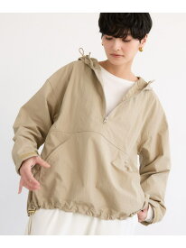 【SALE／20%OFF】ハーフZIPフーディージャケット【撥水】【JAPAN FABRIC】 BARNYARDSTORM バンヤードストーム ジャケット・アウター ナイロンジャケット ネイビー ベージュ【RBA_E】【送料無料】[Rakuten Fashion]