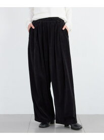 【SALE／60%OFF】ベロアタックギャザーパンツ / マシンウォッシャブル BARNYARDSTORM バンヤードストーム パンツ その他のパンツ ブラック【RBA_E】【送料無料】[Rakuten Fashion]
