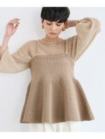 【SALE／60%OFF】チェーンストラップキャミニット / ハンドウォッシャブル BARNYARDSTORM バンヤードストーム トップス ニット ブラック ベージュ【RBA_E】【送料無料】[Rakuten Fashion]