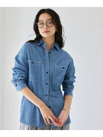 ダンガリーデニムシャツ BARNYARDSTORM バンヤードストーム トップス シャツ・ブラウス ブルー【送料無料】[Rakuten Fashion]