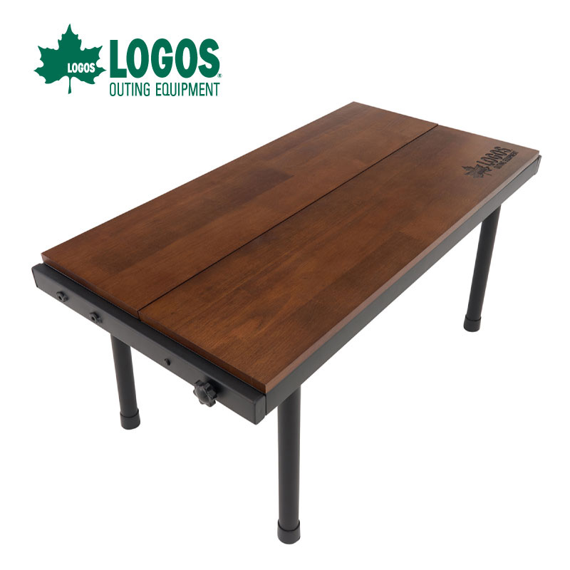 評判 お求めやすく価格改定 自然と調和する木製天板 囲炉裏テーブルとも相性ぴったりのローテーブル LOGOS アイアンウッドアダプトテーブル バーベキュー キャンプ 81064181 アウトドア