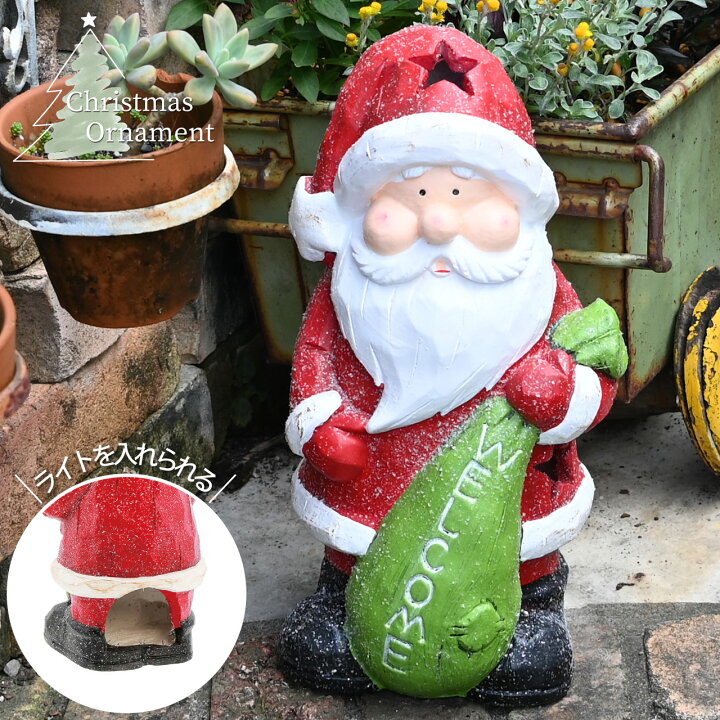 楽天市場】クリスマス オブジェ サンタクロース 高さ33.5cm 飾り 人形 