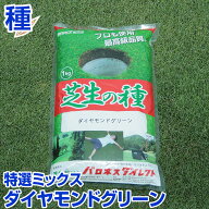 耐暑性に優れた3種特選ミックス ダイヤモンドグリーン 1kg バロネス寒地型 芝生の種 お庭の広さ6〜7.6坪…