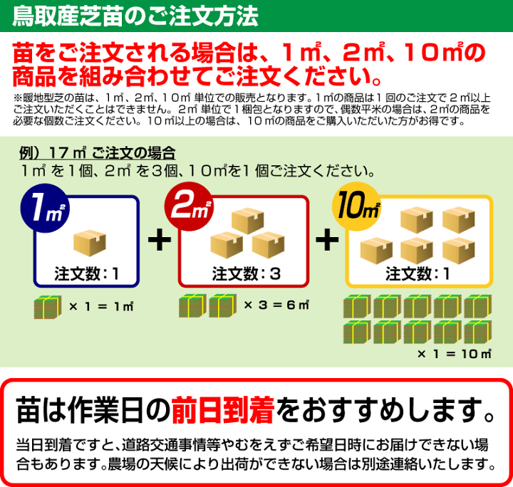 楽天市場】【産地直送・置き配不可】鳥取産 ＴＭ９ ティーエムナイン 登録品種 10平米 ３坪分 張り芝用 プレミアム苗 芝生 暖地型 省管理型高麗芝  天然芝 : 芝生のことならバロネスダイレクト