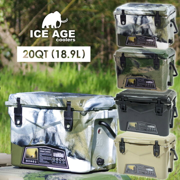 楽天市場】ICE AGE アイスエイジ クーラーボックス cooler 20QT 18.9L 