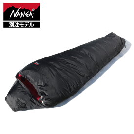 NANGA ナンガ 別注 AURORA LIGHT オーロラライト 750DX BLK(ブラック) 裏RED(レッド) レギュラー マミー型 Comfort-8度 Limit-16度 シュラフ 寝袋 760FP ボックスキルト構造 アウトドア キャンプ ダウン ダウンシュラフ 北斗別注