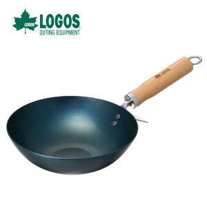 LOGOS ロゴス LOGOS 鉄の職人中華鍋 調理器具 ヘラ絞り加工 本格中華鍋 万能鍋 キャンプ飯 アウトドア バーベキュー キャンプ BBQ 81062268