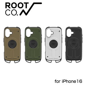 ROOT CO. ルートコー iPhone16専用 GRAVITY Shock Resist Case Rugged. iPhoneケース ブラック ホワイト カーキ コヨーテ 耐傷性 耐熱性 耐衝撃性 軽量