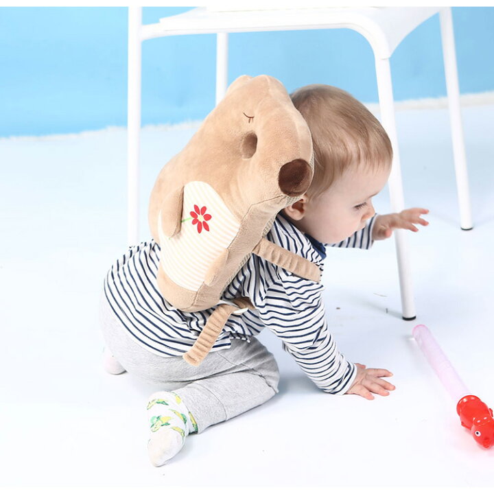 楽天市場 赤ちゃん 転倒 頭 リュック 転ぶ 転倒防止 ムレない メッシュ 保護 クッション ベビー ヘルメット セーフティー ヘッドガード 牛 ミツバチ リス 3種 Barsado