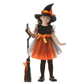 ハロウィン 衣装 子供 女の子 コスプレ 仮装 魔法使い コスチューム 魔女 子供会 キッズ かぼちゃ オレンジ ハロウィン かわいい 衣装 仮装