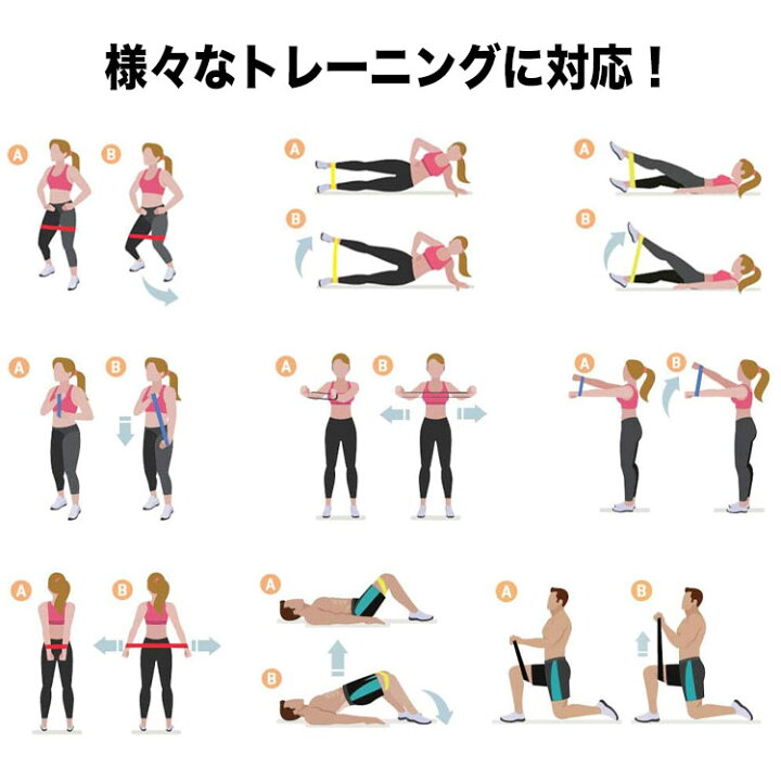 楽天市場 トレーニングチューブ トレーニングバンド おすすめ 筋トレ 美尻 強度別 高強度 5本 セット エクササイズバンド ゴムバンド ヒップアップ 美尻バンド 負荷トレーニング 背筋 脚トレ 女性 体幹 ダイエット 収納袋付き Barsado