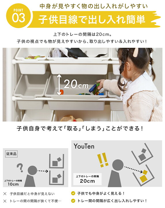 楽天市場】【全力価格】 おもちゃ収納ラック 4段 天板付き 幅105 