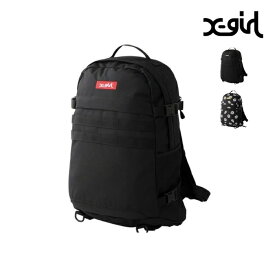 X-girl エックスガール BOXロゴリュック アドベンチャーバックパック MILLS LOGO ADVENTURE BACKPACK　105215053001　[ポイント10倍]