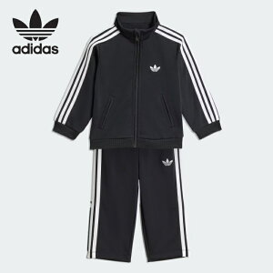 �y2026SS�V��zadidas �A�f�B�_�X �I���W�i���X �x�r�[ �L�b�Y �t�@�C���[�o�[�h �g���b�N�X�[�c �u���b�N/�z���C�g �W���[�W�㉺�Z�b�g �Z�b�g�A�b�v �q���� �X�|�[�c �J�W���A���@KD1003 Black / 