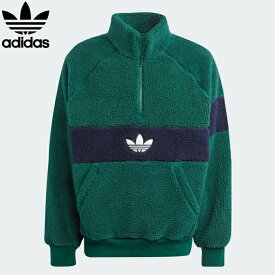 adidas アディダス レディース対応 メンズ オリジナルス ウィンター フリースジャケット ハーフジップ グリーン WINTER FLEECE JK　IM4659　[ポイント10倍]