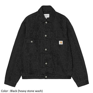 �y2026SS�V��zCarhartt WIP �J�[�n�[�g �x���}�[�W���P�b�g ���� �f�j���W���P�b�g �N���V�b�N �J�W���A�� �����Y �A�E�^�[ Belmar Jacket - Snake Camo, Black (heavy stone wash)�@I036586�@[�|�C���g10�{]