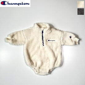 [WINTER SALE 30%OFF] Champion チャンピオン キッズ ベビー CPハーフジップロンパース モコモコ　64630727