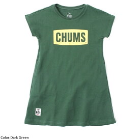 [2024ss再入荷] CHUMS チャムス キッズ チャムスロゴドレス 半袖ワンピース トップス Kid's CHUMS Logo Dress　CH21-1284　[ポイント10倍]