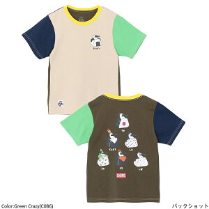 �y2026SS�V��zCHUMS �`�����X �L�b�Y �u�[�r�[�I�j�M���t�����YT�V���c ���� �g�b�v�X Kids Booby Onigiri Friends T-Shirt�@CH21-1444�@[�|�C���g10�{]