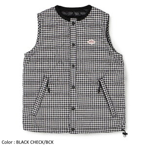 DANTON �_���g�� �L�b�Y �`�F�b�N�� �N���[�l�b�N�C���i�[�_�E���x�X�g KIDS INNER DOWN CREWNECK VEST�@DT-A0048 NNP�@���{���K�㗝�X���i