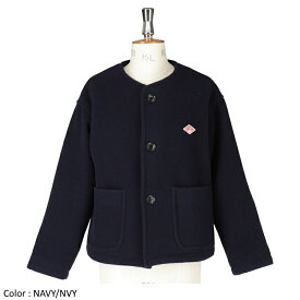 【2025FW再入荷】DANTON ダントン レディース ウールライトパイル カラーレスジャケット COLLARLESS JACKET　DT-A0013WLP　日本正規代理店商品