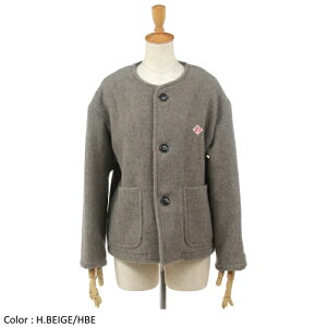 y2025FWēׁzDANTON _g fB[X E[CgpC J[XWPbg COLLARLESS JACKET@DT-A0013WLP@{K㗝Xi