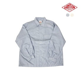 DANTON ダントン レディース ポプリンドットボタンロングスリーブシャツ DOT BUTTON SHIRT L/S　DT-B0037TCP　日本正規代理店商品