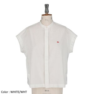 DANTON �_���g�� ���f�B�[�X �R�b�g�����l�� �X���[�u���X�V���c �m�[�X���[�u�u���E�X SLEEVELESS SHIRT�@DT-B0235 VCL�@���{���K�㗝�X���i