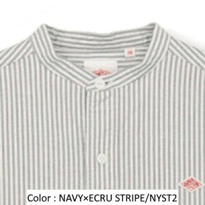 y2025FWēׁzDANTON _g fB[X IbNXtH[h ohJ[Vc XgCv MK`FbN OX[u  BAND COLLAR SHIRT L/S@DT-B0279 OXP@{K㗝Xi