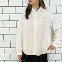 【2025SS新作】DANTON ダントン レディース オックスフォード バンドカラーシャツ ソリッド ロングスリーブ 無地 長袖 BAND COLLAR SHIRT L/S　DT-B0279 SOX　日本正規代理店商品