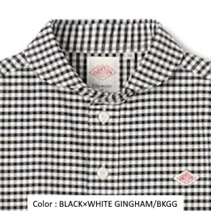 �y2025FW�ē��ׁzDANTON �_���g�� ���f�B�[�X �I�b�N�X�t�H�[�h �ۋ݃v���I�[�o�[�V���c �X�g���C�v �M���K���`�F�b�N ���E���h�J���[ �����V���c ROUND COLLAR P.O SHIRT L/S�@DT-B0281 OXP�@���{���K��