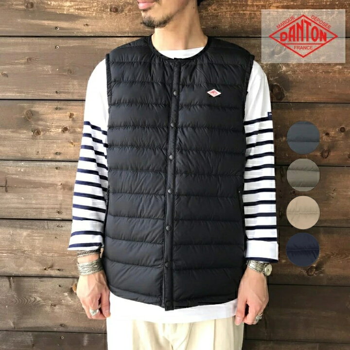 楽天市場】DANTON ダントン メンズ クルーネック インナー ダウン  