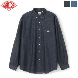 [2024ss再入荷] DANTON ダントン メンズ ダンガリー ドットボタン ロングスリーブ ボタンダウンシャツ 長袖シャツ DENIM DUNGAREE DOT BUTTON B.D SHIRT　DT-B0116 DUG　日本正規代理店商品