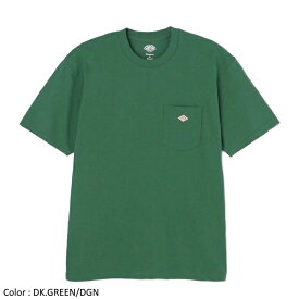 [2024ss新色/再入荷] DANTON ダントン ユニセックス メンズ クルーネック ポケット付Tシャツ 無地 ソリッド ワンポイントロゴ 半袖Tシャツ POCKET T-SHIRT DT-C0198 TCB　日本正規代理店商品