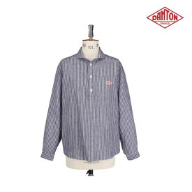 DANTON ダントン メンズ リネンラウンドカラープルオーバーシャツ ROUND COLLAR P.O SHIRT L/S　JD-3568KLP　日本正規代理店商品