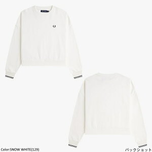 y2025FWVzFRED PERRY tbhy[ fB[X eBbvhXEFbgVc N[lbN hbvV_[ g[i[ gbvX Tipped Sweatshirt@G1148@[|Cg10{]