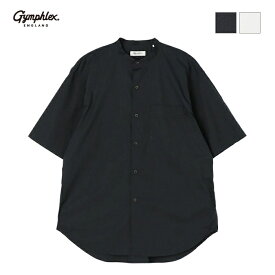 [SUMMER SALE 40%OFF] Gymphlex ジムフレックス メンズ 半袖バンドカラーシャツ BAND COLLAR SHIRT S/S　GY-B0156 STB