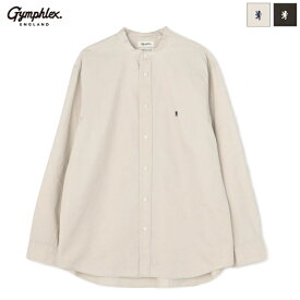 [2024ss新作] Gymphlex ジムフレックス メンズ バンドカラー長袖シャツ SOLID 無地 BAND COLLAR SHIRT L/S　GY-B0245 BIT　[ポイント10倍]