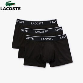 LACOSTE ラコステ メンズ ブランドネームデザイン3パックボクサーパンツ アンダーウエアセット 3枚セット　5H3389-10　[ポイント10倍]