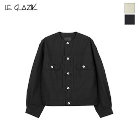 [WINTER SALE 20%OFF] Le glazik ル グラジック レディース カラーレスジャケット COLLARLESS JACKET　LG-A0319 VGT