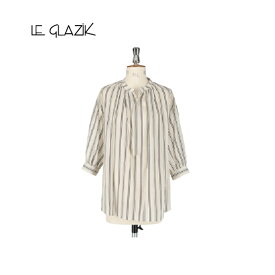 [SUMMER SALE 40%OFF] Le glazik ル グラジック レディース キュプラ ギャザーネック ブラウス GATHER NECK BLOUSE　LG-B0048 CCS