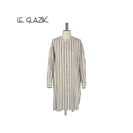 [SUMMER SALE 40%OFF] Le glazik ル グラジック レディース キュプラ ギャザーシャツ 長袖チュニック GATHER SHIRT　LG-B0127 CCS